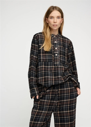 Ayla check skjorte Brown/Black Moshi Moshi 